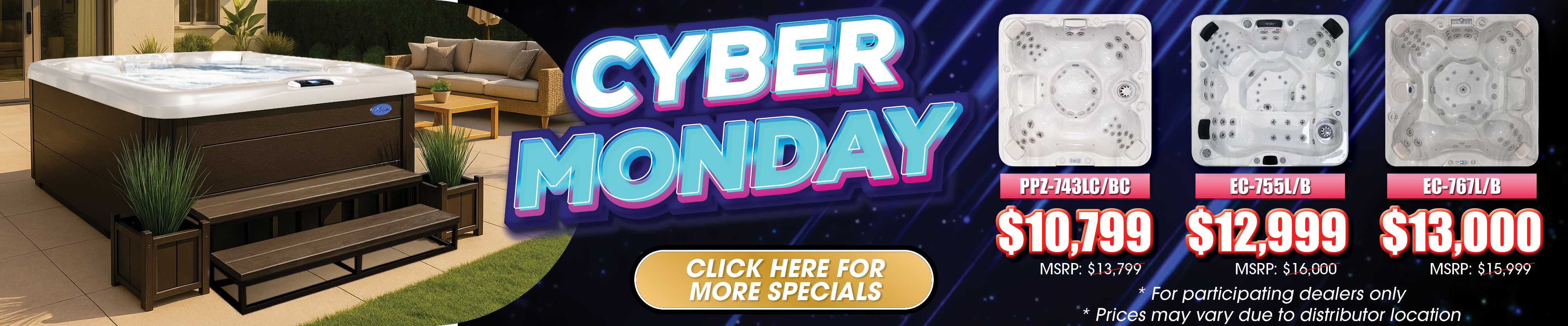 Calspas hot tub being used in a family setting - Elyria